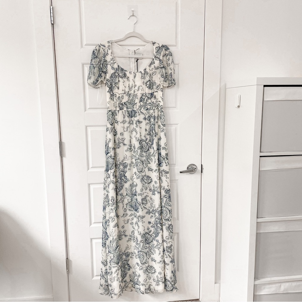 NEW Erdem Rick Toile De Jouy Silk Voile Gown Floral Dress - Picture 4 of 10
